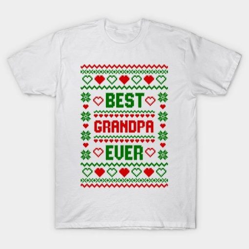 Best Grandpa Ever retro Christmas shirt