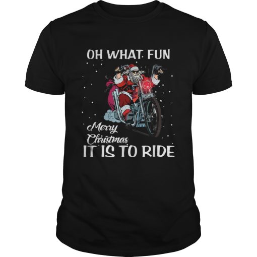 Biker Santa Motorcycle Fan Merry Christmas shirt