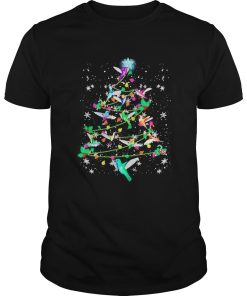 Birds Christmas tree t-shirt