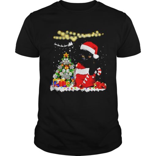 Black Cat Merry Christmas shirt