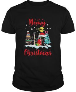 Black Cat Santa Meowy Christmas shirt