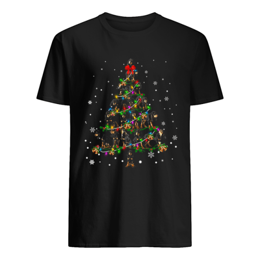 Black and Tan Coonhound Christmas Tree T-Shirt