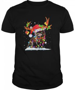 Black cat Reindeer Christmas shirt