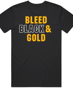 Bleed Black And Gold Pittsburgh Football Fan T Shirt