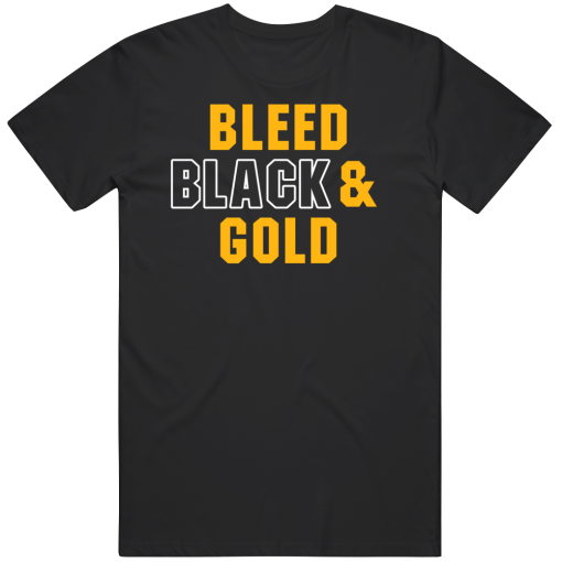 Bleed Black And Gold Pittsburgh Football Fan T Shirt