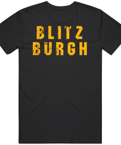 Blitzburgh Pittsburgh Football Fan Distressed T Shirt