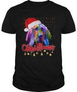 Bloodhound Dog Santa Hat Christmas shirt