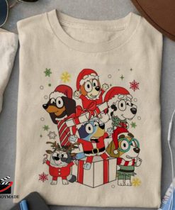 Blue Dog Family Christmas Shirt