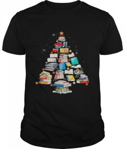 Books christmas tree shirt