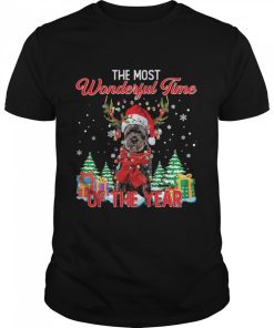 Bouvier Des Flandres Santa the most wonderful time of the year Christmas shirt