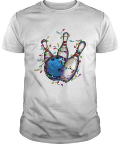Bowling Christmas light Ornament shirt