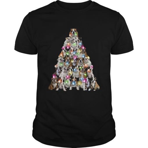 Bulldog Christmas Tree shirt