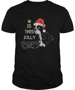 Bulldog is this Jolly enough Christmas shirt