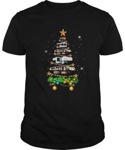 Camping Car Christmas tree shirt