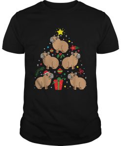 Capybara Christmas Ornament Tree shirt