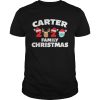 Carter Family Christmas 2020 Matching Santa Clause Mask shirt