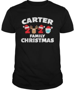 Carter Family Christmas 2020 Matching Santa Clause Mask shirt