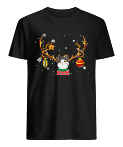 Cat Reindeer Christmas Holiday Funny T-Shirt