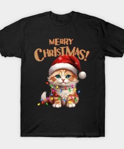 Cat Santa Merry Christmas shirt