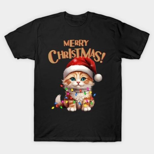 Cat Santa Merry Christmas shirt