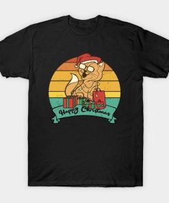 Cat Santa vintage Happy Christmas shirt