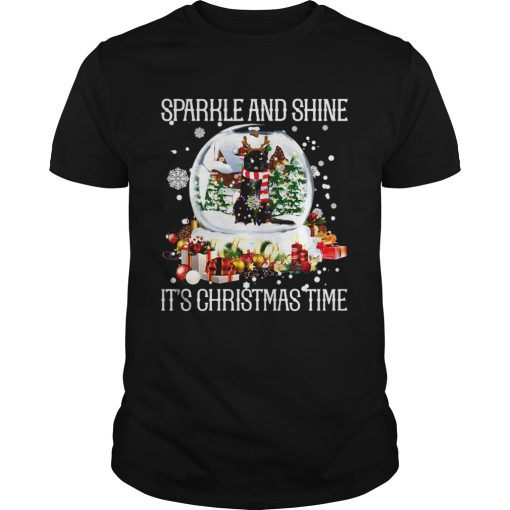 Cat Sparkle And Shine Its Christmas Time shirt