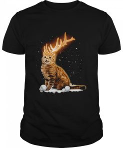 Cat Sparkling Reindeer Horns Christmas shirt
