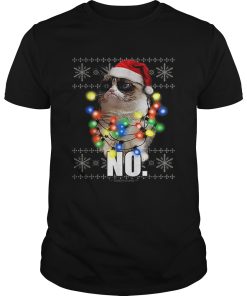 Cat Ugly Sweater NO Christmas Lights shirt