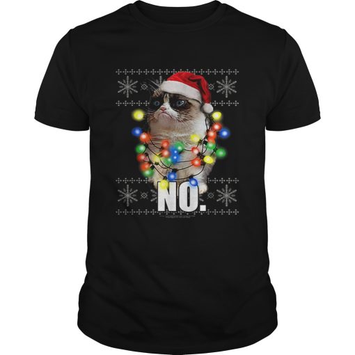 Cat Ugly Sweater NO Christmas Lights shirt