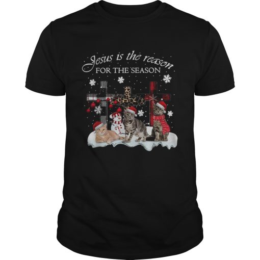 Cats Jesus is the reason for the season Christmas shirt