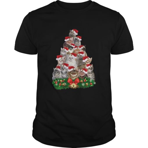 Cats Tree Merry Christmas shirt