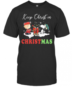 Charlie Brown And Snoopy Keep Christ In Christmas T-Shirt