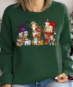 Cheap Bluey And Friends Coffee Sweatshirt Cheap Bluey And Friends Coffee Sweatshirt