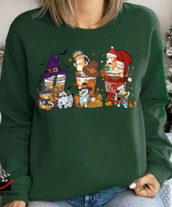 Cheap Bluey And Friends Coffee Sweatshirt
