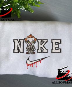 Cheap Pennywise Womens Embroidered Sweatshirts, Horror Character Nike Embroidered Halloween Sweatshirt