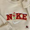 Cheap Snow Nike Grinch Embroidered Christmas Sweatshirt
