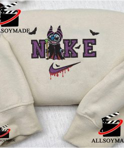 Cheap Stitch Maleficent Nike Halloween Sweatshirts, Disney Embroidered Sweatshirt