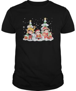 Chibi Naruto Son Goku and Monkey D Luffy Merry Christmas shirt