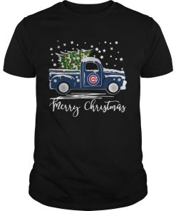 Chicago Cubs Pickup Truck Merry Christmas shirt