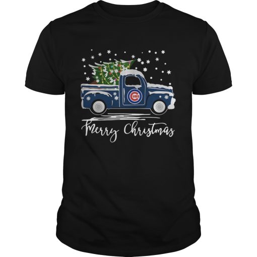 Chicago Cubs Pickup Truck Merry Christmas shirt