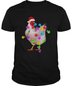 Chicken With Christmas Light shirt
