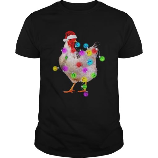 Chicken With Christmas Light shirt