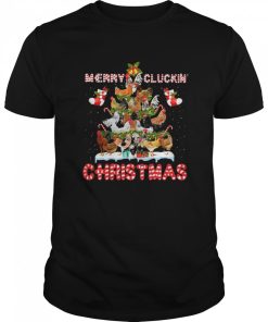 Chicken merry cluckin christmas tree shirt