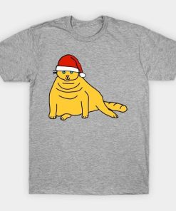 Chonk Cat in Santa Hat Christmas shirt