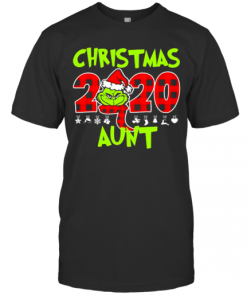 Christmas 2020 Aunt Grinch Hat Santa Claus Merry Xmas T-Shirt