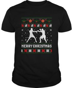 Christmas 2020 Boxing Player Santa Tree Xmas Costume shirt