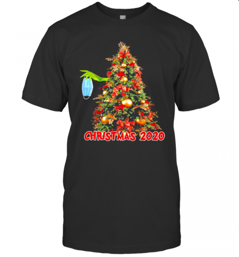 Christmas 2020 Grinch Mask Christmastree Xmas T-Shirt