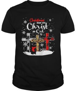 Christmas Begins With Christ And Cat shirt