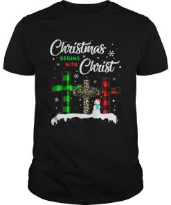 Christmas Begins With Christ Costume Xmas shirt