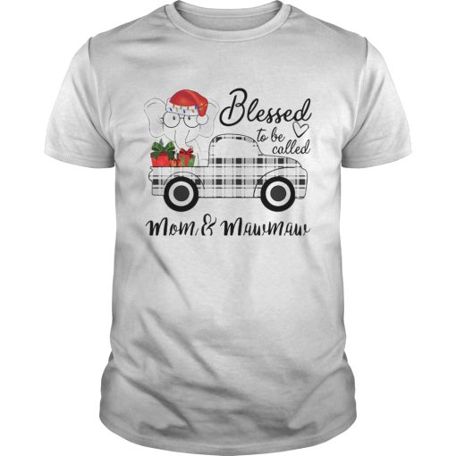 Christmas Blessed To Be Called MomMawmaw Elephant Truck T-Shirt